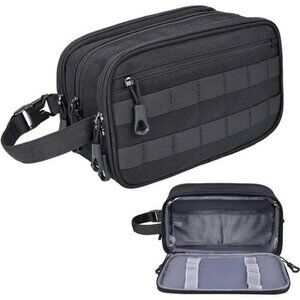 Mens Hygiene Bag Waterproof Tactical Toiletry Kit Travel Dopp Kit YKK Zippers
